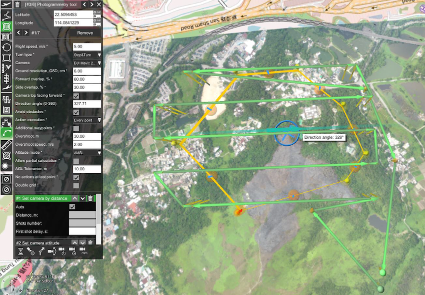 Changed photogrammetry survey line angle to be parallel to longest boundary