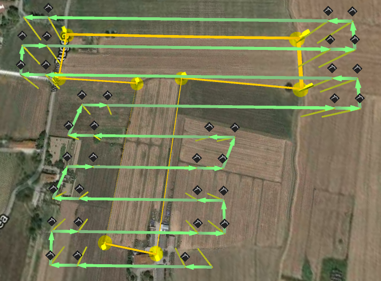 UgCS Complex photogrammetry/ survey area before optimization